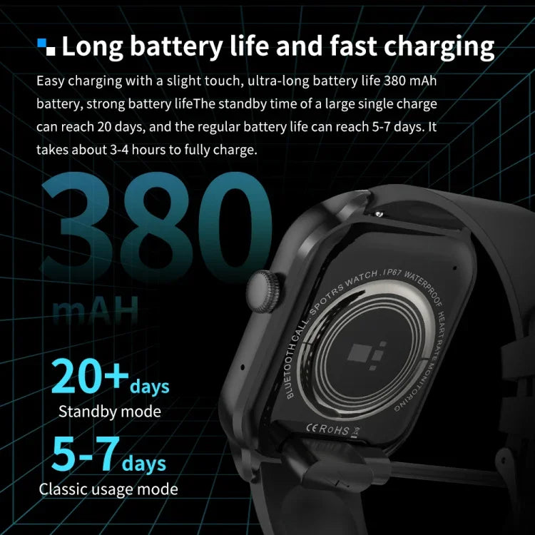 2.01 inch Milanese Steel Strap Bluetooth Call Smart Watch Support Heart Rate Monitoring / Non-invasive Blood Sugar, Milanese Steel Strap Gold