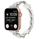 5-petaled Flower Zinc Alloy Chain Watch Band, For Apple Watch 42mm, For Apple Watch 38mm