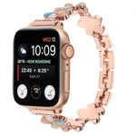 5-petaled Flower Zinc Alloy Chain Watch Band, For Apple Watch 42mm, For Apple Watch 38mm