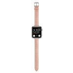Slim Crocodile Leather Watch Band, For Apple Watch Series 8 41mm, For Apple Watch Series 8 45mm, For Apple Watch SE 2022 40mm, For Apple Watch SE 2022 44mm, For Apple Watch Series 7 41mm, For Apple Watch Series 7 45mm