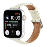 Slim Crocodile Leather Watch Band, For Apple Watch Series 8 41mm, For Apple Watch Series 8 45mm, For Apple Watch SE 2022 40mm, For Apple Watch SE 2022 44mm, For Apple Watch Series 7 41mm, For Apple Watch Series 7 45mm