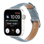 Slim Crocodile Leather Watch Band, For Apple Watch SE 40mm, For Apple Watch SE 44mm, For Apple Watch Series 6 40mm, For Apple Watch Series 6 44mm, For Apple Watch Series 5 44mm, For Apple Watch Series 5 40mm