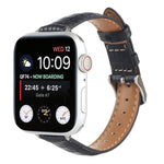 Slim Crocodile Leather Watch Band, For Apple Watch SE 40mm, For Apple Watch SE 44mm, For Apple Watch Series 6 40mm, For Apple Watch Series 6 44mm, For Apple Watch Series 5 44mm, For Apple Watch Series 5 40mm