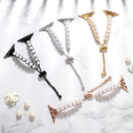 Pearl Bracelet Metal Watch Band, For Apple Watch 42mm, For Apple Watch 38mm