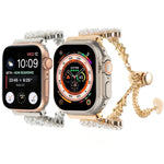 Pearl Round Zinc Alloy Chain Metal Watch Band, For Apple Watch 42mm, For Apple Watch 38mm