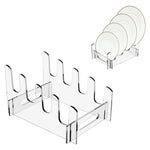 Acrylic Removable Plate Storage Rack Multi-layer Dish Drainer, 16.5 x 15.3 x 11.5cm, 21.6 x 15.3 x 12.5cm, 26.7 x 15.3 x 14cm
