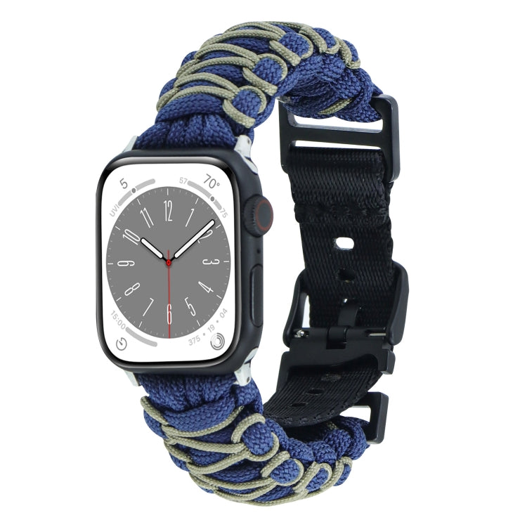Dual-layer Braided Paracord Buckle Watch Band, For Apple Watch SE 2023 44mm, For Apple Watch SE 2023 40mm, For Apple Watch Ultra 2 49mm, For Apple Watch Series 9 45mm, For Apple Watch Series 9 41mm, For Apple Watch Ultra 49mm                           ...