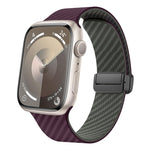 Carbon Fiber Magnetic Black Buckle Watch Band, For Apple Watch SE 40mm, For Apple Watch SE 44mm, For Apple Watch Series 6 40mm
