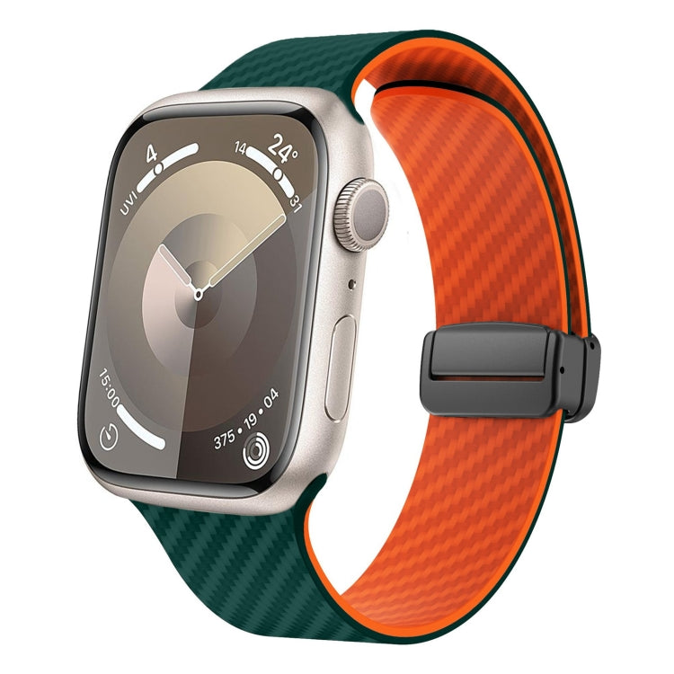 Carbon Fiber Magnetic Black Buckle Watch Band, For Apple Watch SE 40mm, For Apple Watch SE 44mm, For Apple Watch Series 6 40mm