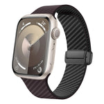 Carbon Fiber Magnetic Black Buckle Watch Band, For Apple Watch SE 40mm, For Apple Watch SE 44mm, For Apple Watch Series 6 40mm