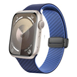 Carbon Fiber Magnetic Black Buckle Watch Band, For Apple Watch SE 40mm, For Apple Watch SE 44mm, For Apple Watch Series 6 40mm