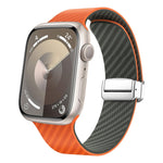 Carbon Fiber Magnetic Black Buckle Watch Band, For Apple Watch SE 40mm, For Apple Watch SE 44mm, For Apple Watch Series 6 40mm
