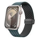 Carbon Fiber Magnetic Black Buckle Watch Band, For Apple Watch SE 40mm, For Apple Watch SE 44mm, For Apple Watch Series 6 40mm