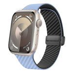 Carbon Fiber Magnetic Black Buckle Watch Band, For Apple Watch SE 40mm, For Apple Watch SE 44mm, For Apple Watch Series 6 40mm