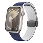 Carbon Fiber Magnetic Black Buckle Watch Band, For Apple Watch 42mm, For Apple Watch 38mm