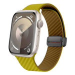 Carbon Fiber Magnetic Black Buckle Watch Band, For Apple Watch 42mm, For Apple Watch 38mm