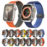 Carbon Fiber Magnetic Black Buckle Watch Band, For Apple Watch 42mm, For Apple Watch 38mm