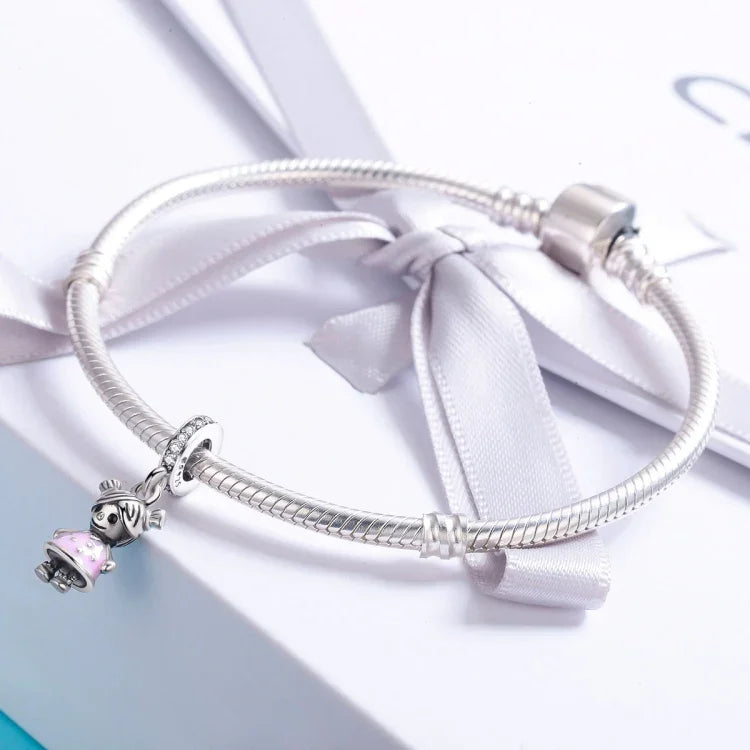 S925 Sterling Silver Perfect Life Sweet Companion Beads DIY Bracelet Necklace Accessories