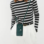Organ Card Bag Ring Holder Phone Case with Long Lanyard, For iPhone 8 Plus / 7 Plus