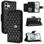 Rhombic Texture Flip Leather Phone Case with Lanyard, For iPhone 17 Pro Max, For iPhone 17 Pro, For iPhone 17, For iPhone Air, For iPhone SE 2024, For iPhone 16 Pro Max, For iPhone 16 Pro, For iPhone 16 Plus