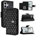Rhombic Texture Flip Leather Phone Case with Lanyard, For iPhone 17 Pro Max, For iPhone 17 Pro, For iPhone 17, For iPhone Air, For iPhone SE 2024, For iPhone 16 Pro Max, For iPhone 16 Pro, For iPhone 16 Plus
