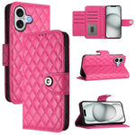 Rhombic Texture Flip Leather Phone Case with Lanyard, For iPhone 17 Pro Max, For iPhone 17 Pro, For iPhone 17, For iPhone Air, For iPhone SE 2024, For iPhone 16 Pro Max, For iPhone 16 Pro, For iPhone 16 Plus