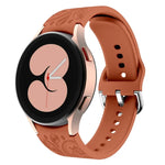 Ethnic Style Flowers Embossed Silicone Watch Band, For Samsung Galaxy Watch 6