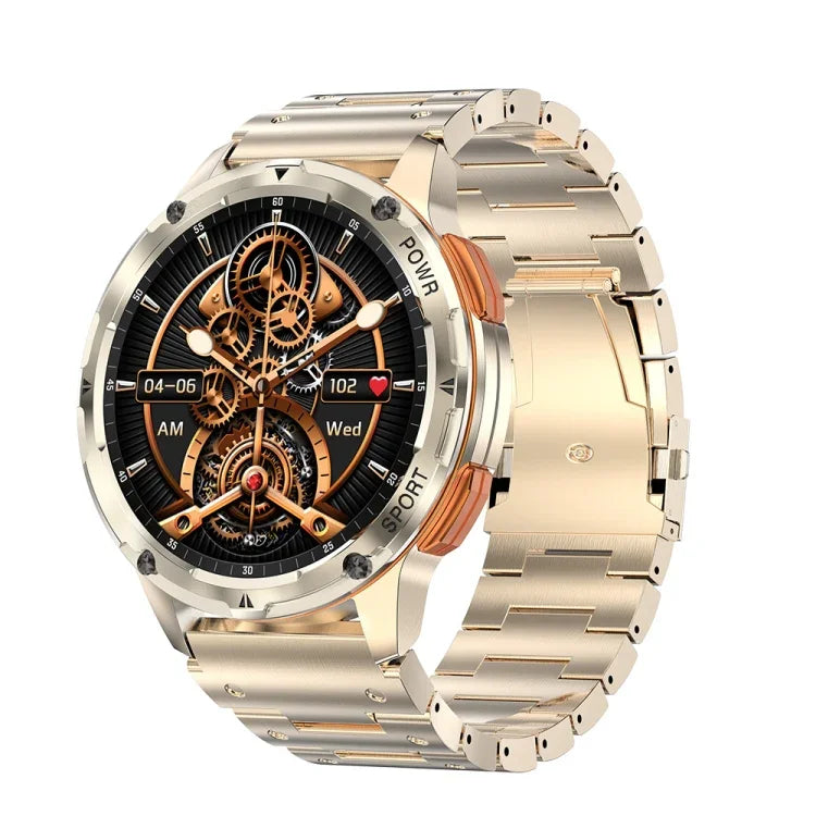 AK59 1.43 inch AMLOED Round Screen Steel Strap Smart Watch