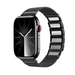 Magnetic Clasp Braided Chain Stainless Steel Watch Band, For Apple Watch SE 2023 44mm, For Apple Watch SE 2023 40mm, For Apple Watch Ultra 2 49mm, For Apple Watch Series 9 45mm, For Apple Watch Series 9 41mm, For Apple Watch Ultra 49mm                 ...