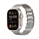 Magnetic Clasp Braided Chain Stainless Steel Watch Band, For Apple Watch SE 40mm, For Apple Watch SE 44mm, For Apple Watch Series 6 40mm, For Apple Watch Series 6 44mm, For Apple Watch Series 5 44mm, For Apple Watch Series 5 40mm                       ...