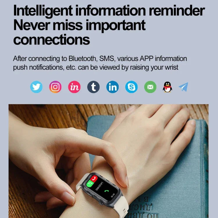 TK79 1.47 inch IP68 Waterproof Smart Watch, Support ECG / Blood Glucose / Blood Oxygen Monitoring / Uric Acid