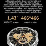 LEMFO HK4 1.43 inch AMOLED Round Screen Smart Watch Supports Bluetooth Calls