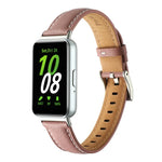Pointed Tail Genuine Leather Watch Band, For Samsung Galaxy Fit 3