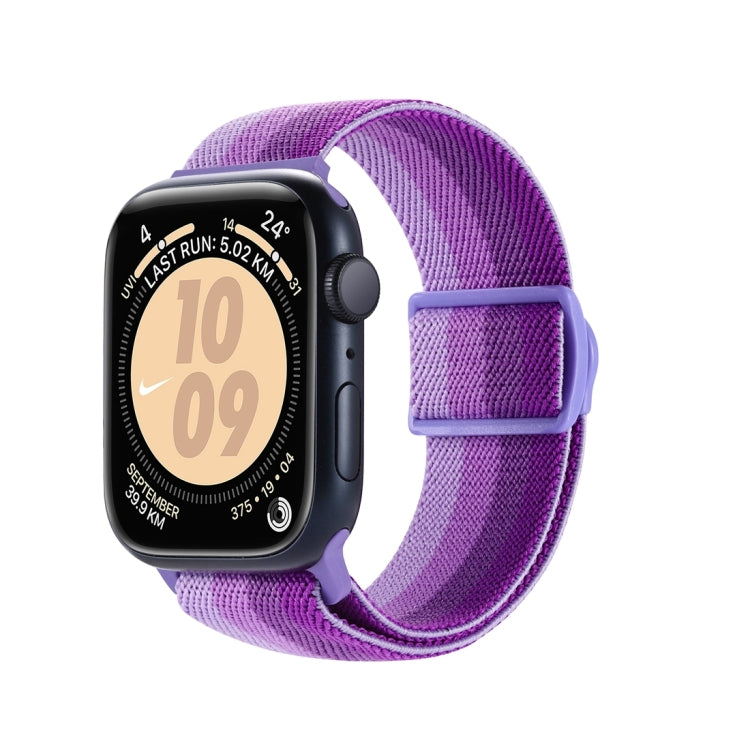 Carbon Fiber Texture Snap Buckle Nylon Watch Band, For Apple Watch SE 2023 40mm, For Apple Watch Ultra 2 49mm, For Apple Watch Series 9 45mm