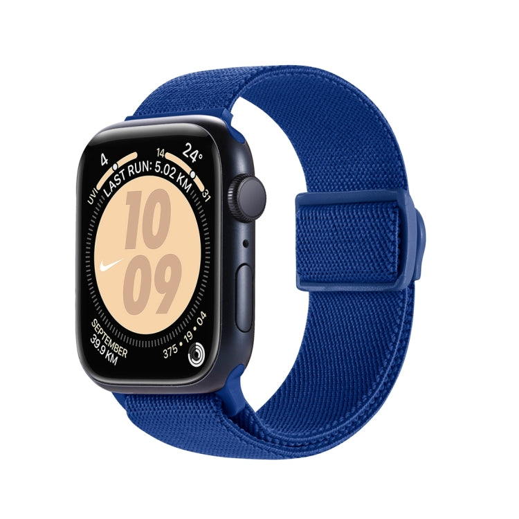 Carbon Fiber Texture Snap Buckle Nylon Watch Band, For Apple Watch SE 2023 40mm, For Apple Watch Ultra 2 49mm, For Apple Watch Series 9 45mm