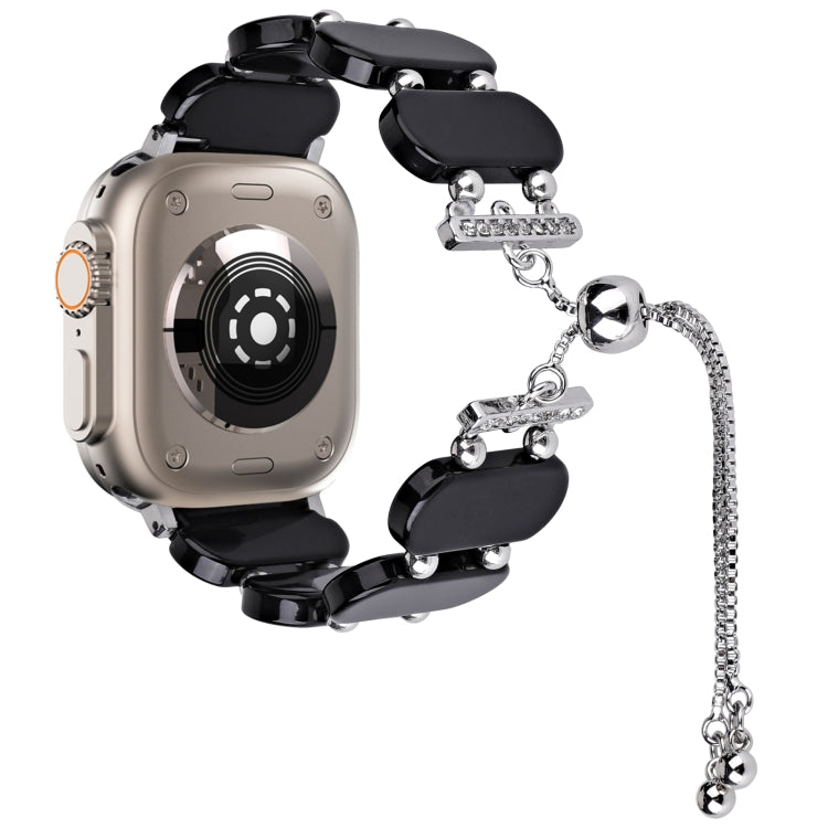 Resin Retractable Chain Watch Band, For Apple Watch Ultra 2 49mm, For Apple Watch Series 9 45mm