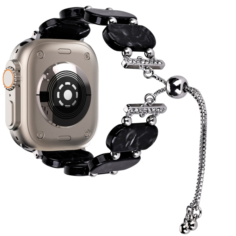 Resin Retractable Chain Watch Band, For Apple Watch Ultra 2 49mm, For Apple Watch Series 9 45mm