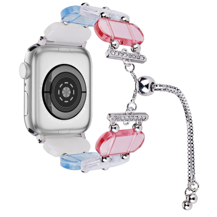 Resin Retractable Chain Watch Band, For Apple Watch Series 9 41mm, For Apple Watch Ultra 49mm