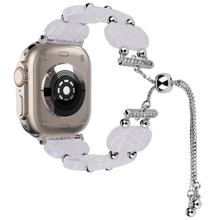 Resin Retractable Chain Watch Band, For Apple Watch Series 9 41mm, For Apple Watch Ultra 49mm