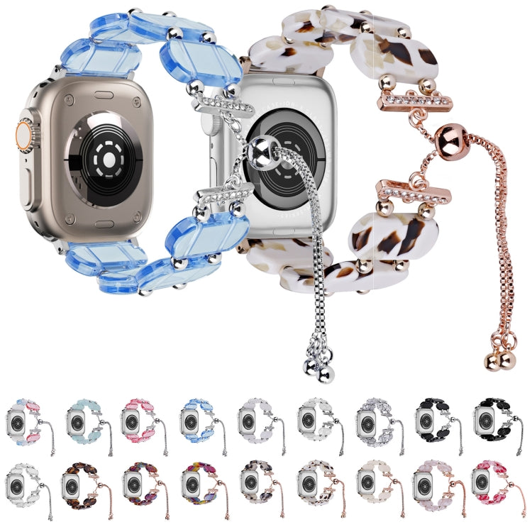 Resin Retractable Chain Watch Band, For Apple Watch Series 8 41mm, For Apple Watch Series 8 45mm