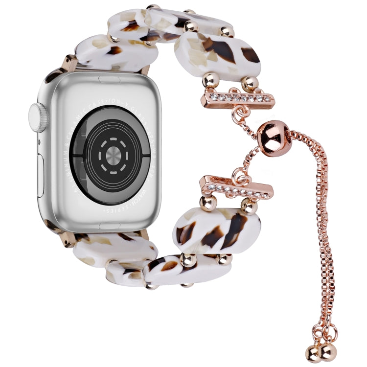 Resin Retractable Chain Watch Band, For Apple Watch SE 2022 40mm, For Apple Watch SE 2022 44mm