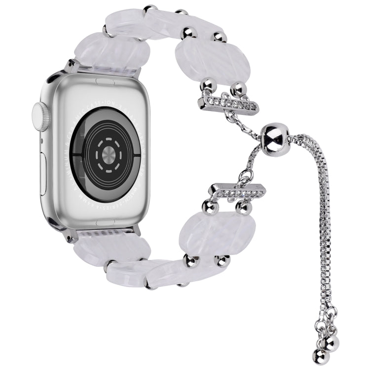Resin Retractable Chain Watch Band, For Apple Watch Series 7 41mm, For Apple Watch Series 7 45mm