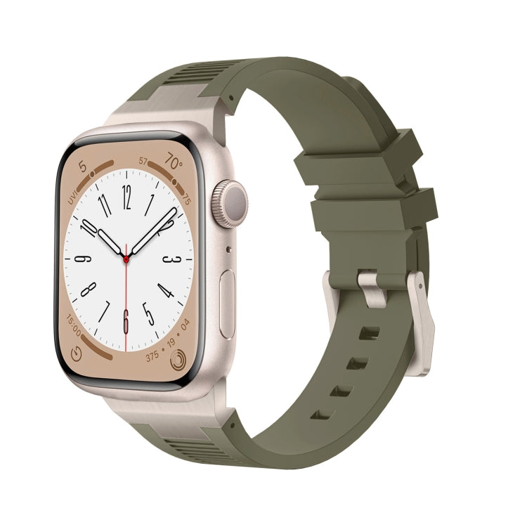 Loners Liquid Silicone Watch Band, For Apple Watch Series 7 45mm, For Apple Watch SE 44mm, For Apple Watch Series 6 44mm