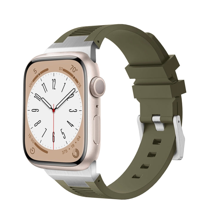 Loners Liquid Silicone Watch Band, For Apple Watch Series 7 45mm, For Apple Watch SE 44mm, For Apple Watch Series 6 44mm