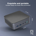 GXMO H90 Windows 11 Intel Core i7 11390H Processor Mini Computer, Without RAM & SSD