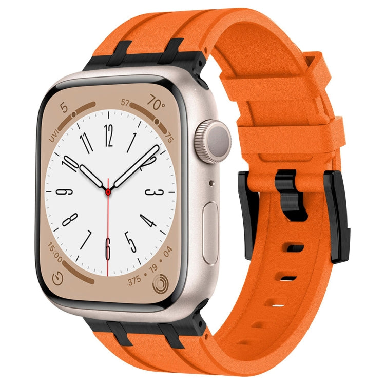 Stone Grain Liquid Silicone Watch Band, For Apple Watch SE 2023 44mm, For Apple Watch Ultra 2 49mm, For Apple Watch Series 9 45mm, For Apple Watch Ultra 49mm