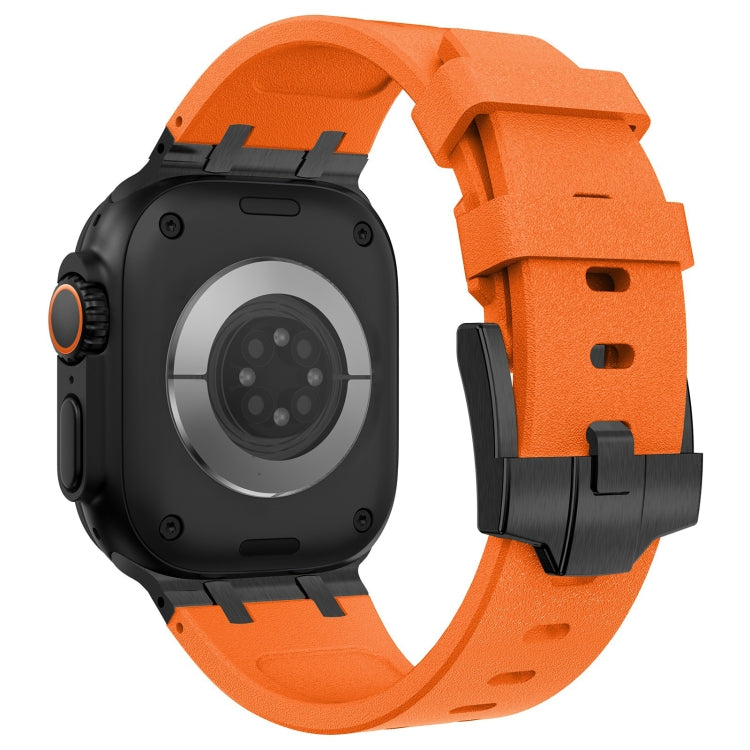 Stone Grain Liquid Silicone Watch Band, For Apple Watch SE 2023 44mm, For Apple Watch Ultra 2 49mm, For Apple Watch Series 9 45mm, For Apple Watch Ultra 49mm