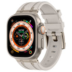 Stone Grain Liquid Silicone Watch Band, For Apple Watch SE 2023 44mm, For Apple Watch Ultra 2 49mm, For Apple Watch Series 9 45mm, For Apple Watch Ultra 49mm