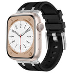 Stone Grain Liquid Silicone Watch Band, For Apple Watch SE 2023 44mm, For Apple Watch Ultra 2 49mm, For Apple Watch Series 9 45mm, For Apple Watch Ultra 49mm