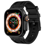Stone Grain Liquid Silicone Watch Band, For Apple Watch SE 2023 44mm, For Apple Watch Ultra 2 49mm, For Apple Watch Series 9 45mm, For Apple Watch Ultra 49mm